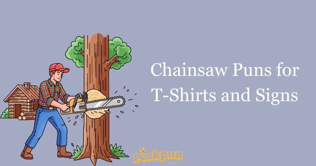 Chainsaw Puns For T Shirts And Signs