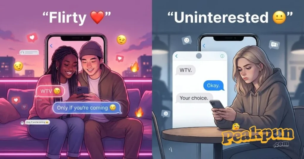 Flirty Vs Uninterested Responses